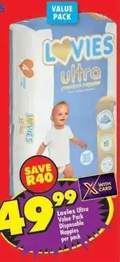 Shoprite Lovies - ultra disposable nappies offer