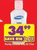 Shoprite Purity - essentials baby oil offer