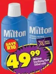 Shoprite Sterilising fluid 500ml offer