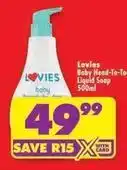 Shoprite Lovies - baby head-to-to liquid soap offer