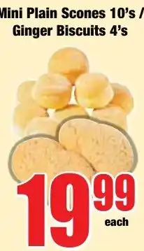 Boxer Superstores Mini Plain Scones Ginger Biscuits offer
