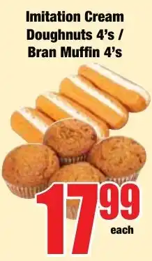 Boxer Superstores Imitation Cream Doughnuts 4's / Bran Muffin 4's offer