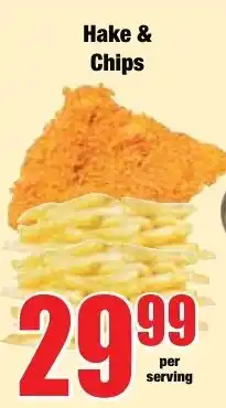 Boxer Superstores Hake & Chips offer