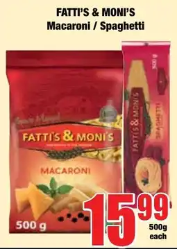 Boxer Superstores FATTI'S & MONI'S Macaroni offer