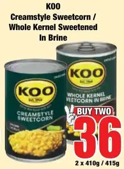 Boxer Superstores KOO Creamstyle Sweetcorn offer