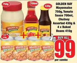 Boxer Superstores Golden Ray Mayonnaise, Tomato Sauce, Chutney Assorted offer