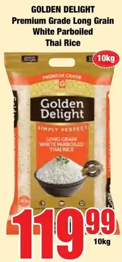 Boxer Superstores Golden Delight Premium Grade Long Grain White Parboiled Thai Rice offer