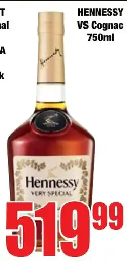 Boxer Superstores Hennessy VS Cognac offer