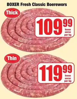 Boxer Superstores BOXER Fresh Classic Boerewors offer