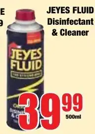 Boxer Superstores JEYES FLUID Disinfectant & Cleaner offer