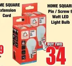 Boxer Superstores HOME SQUARE Pin / Screw 9 Watt LED Light Bulb offer