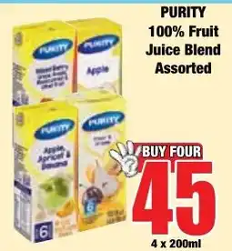 Boxer Superstores PURITY 100% Fruit Juice Blend Assorted offer