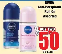 Boxer Superstores NIVEA Anti-Perspirant Roll On Assorted offer