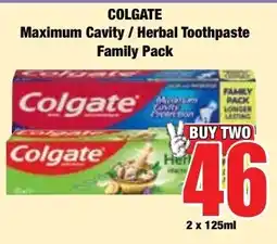 Boxer Superstores Colgate Maximum Cavity / Herbal Toothpaste Family Pack offer