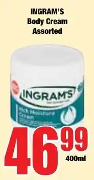 Boxer Superstores INGRAM'S Body Cream Assorted offer