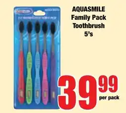 Boxer Superstores AQUASMILE Family Pack Toothbrush 5's offer