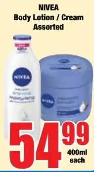 Boxer Superstores NIVEA Body Lotion / Cream Assorted offer