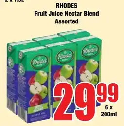 Boxer Superstores RHODES Fruit Juice Nectar Blend Assorted offer