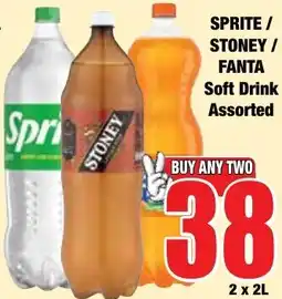 Boxer Superstores Sprite / Stoney / Fanta Soft Drink Assorted offer