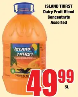 Boxer Superstores ISLAND THIRST Dairy Fruit Blend Concentrate Assorted offer