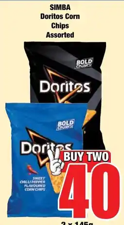 Boxer Superstores SIMBA Doritos Corn Chips Assorted offer