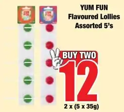 Boxer Superstores YUM FUN Flavoured Lollies Assorted offer