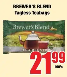 Boxer Superstores Brewer's Blend Tagless Teabags offer