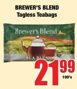 Boxer Superstores Brewer's Blend Tagless Teabags offer