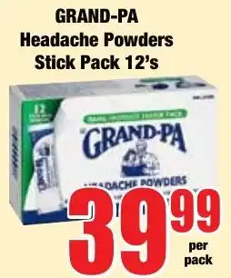 Boxer Superstores Grand-Pa Headache Powders offer