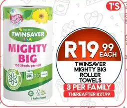 Take 'n Pay Twinsaver Mighty Big Roller Towels offer