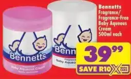 Shoprite Bennetts Baby Aqueous Cream offer