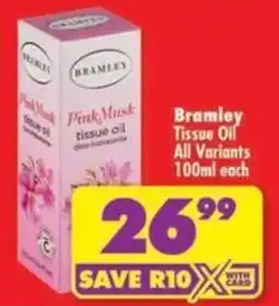 Shoprite Bramley Pink Musk tissue oil offer