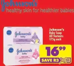 Shoprite Johnson's Baby Soap offer