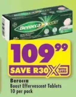 Shoprite Berocca Boost Effervescent Tablets offer
