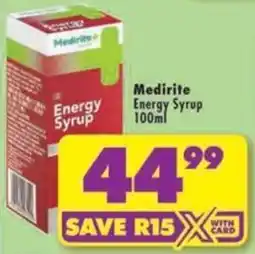 Shoprite Medirite Energy Syrup offer