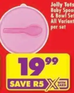 Shoprite Jolly Tots Baby Spoon & Bowl Set offer