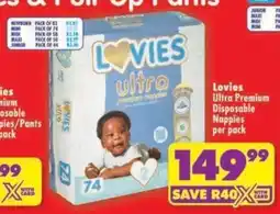 Shoprite Lovies Ultra Premium Disposable Nappies offer
