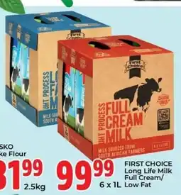 Elite Cash & Carry First Choice Long Life Milk Full Cream/Low Fat offer