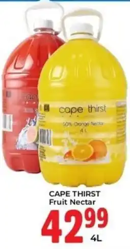 Elite Cash & Carry CAPE THIRST Fruit Nectar offer