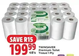 Elite Cash & Carry TWINSAYER Premium Toilet Tissue 1 Ply offer