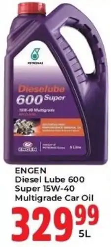 Elite Cash & Carry Engen Diesel Lube 600 Super 15W-40 Multigrade Car Oil offer