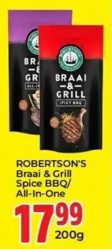 Elite Cash & Carry ROBERTSON'S Braai & Grill Spice BBQ/All-In-One offer