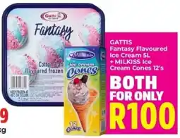 Elite Cash & Carry GATTIS Fantasy Flavoured Ice Cream + MILKISS Ice Cream Cones offer