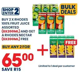 Econo Foods Rhodes 100% Fruit Juice Assorted offer