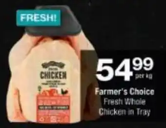 Checkers Farmer's Choice Fresh Whole Chicken in Tray offer