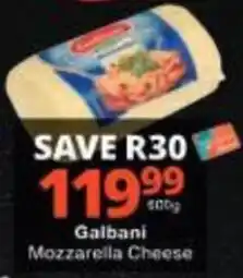 Checkers Galbani Mozzarella Cheese offer
