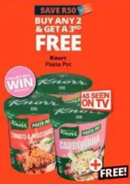Checkers Knorr Pasta Pot offer