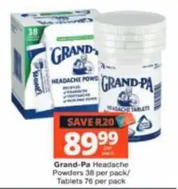 Checkers Grand-Pa Headache Powders offer