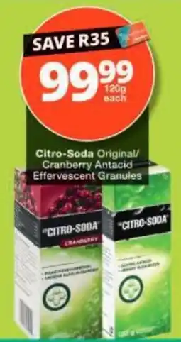Checkers Citro-Soda Effervescent Granules offer