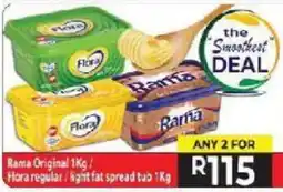 Supa Store Rama Original / Flora regular / light fat spread tub offer